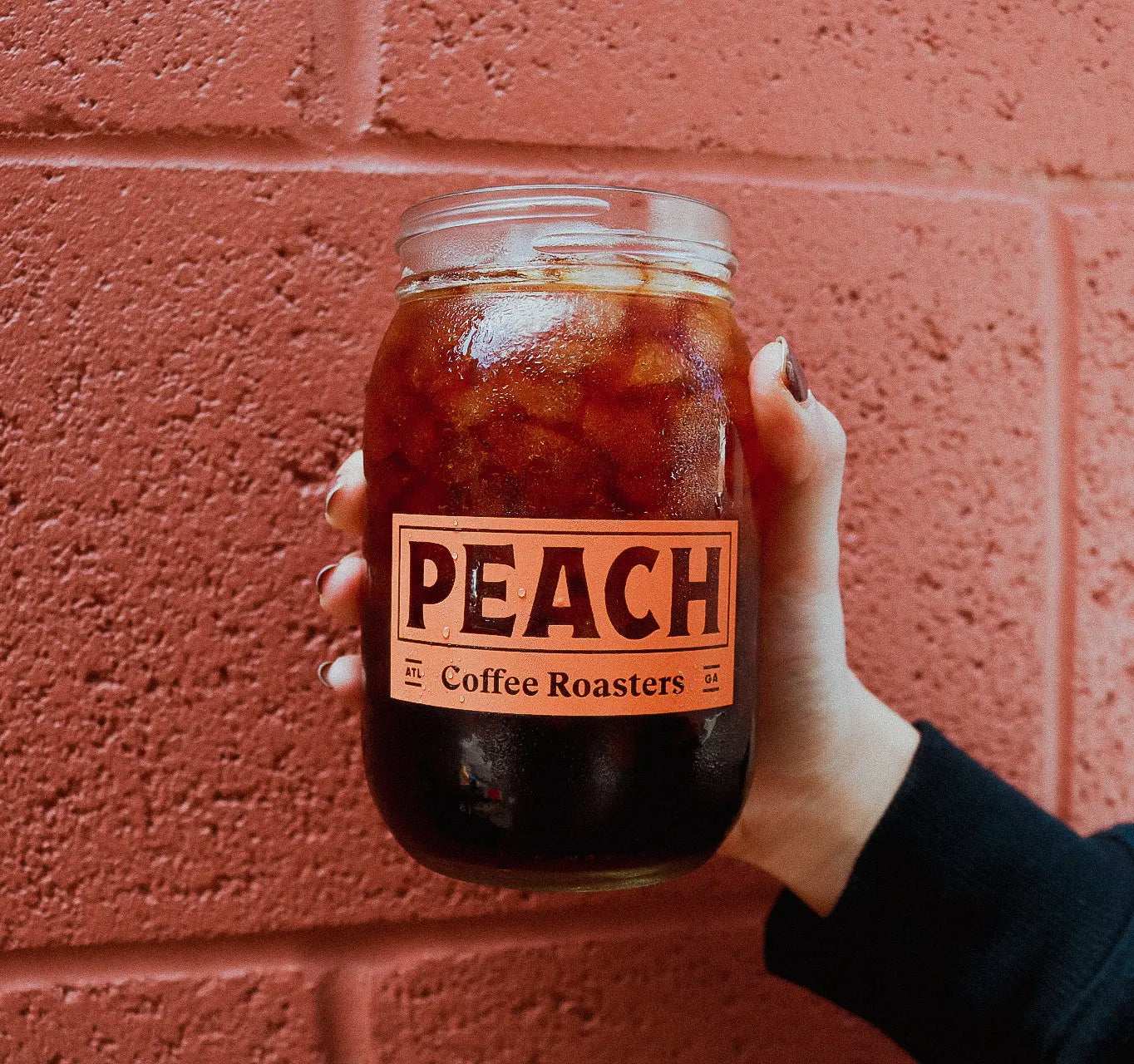 Mason Jars - Peach Coffee Roasters Logo Peach Coffee Roasters
