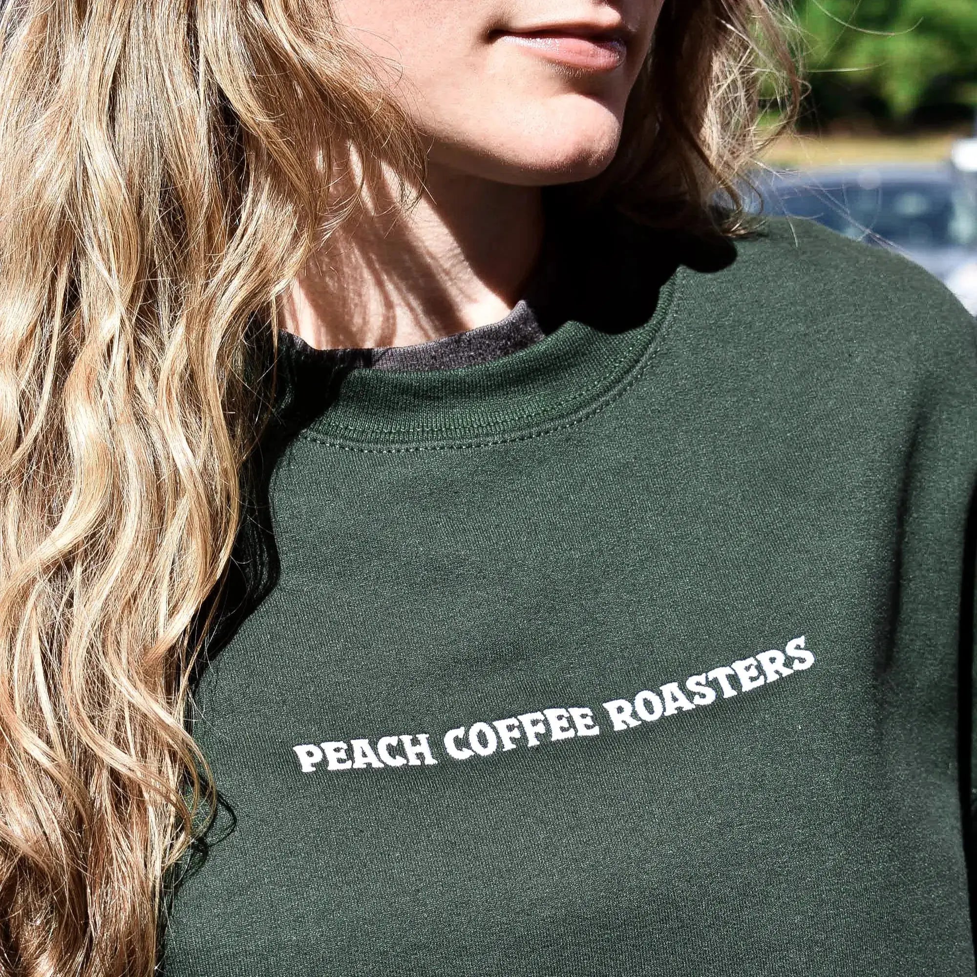 Peach Crewneck Sweatshirt WS Peach Coffee Roasters