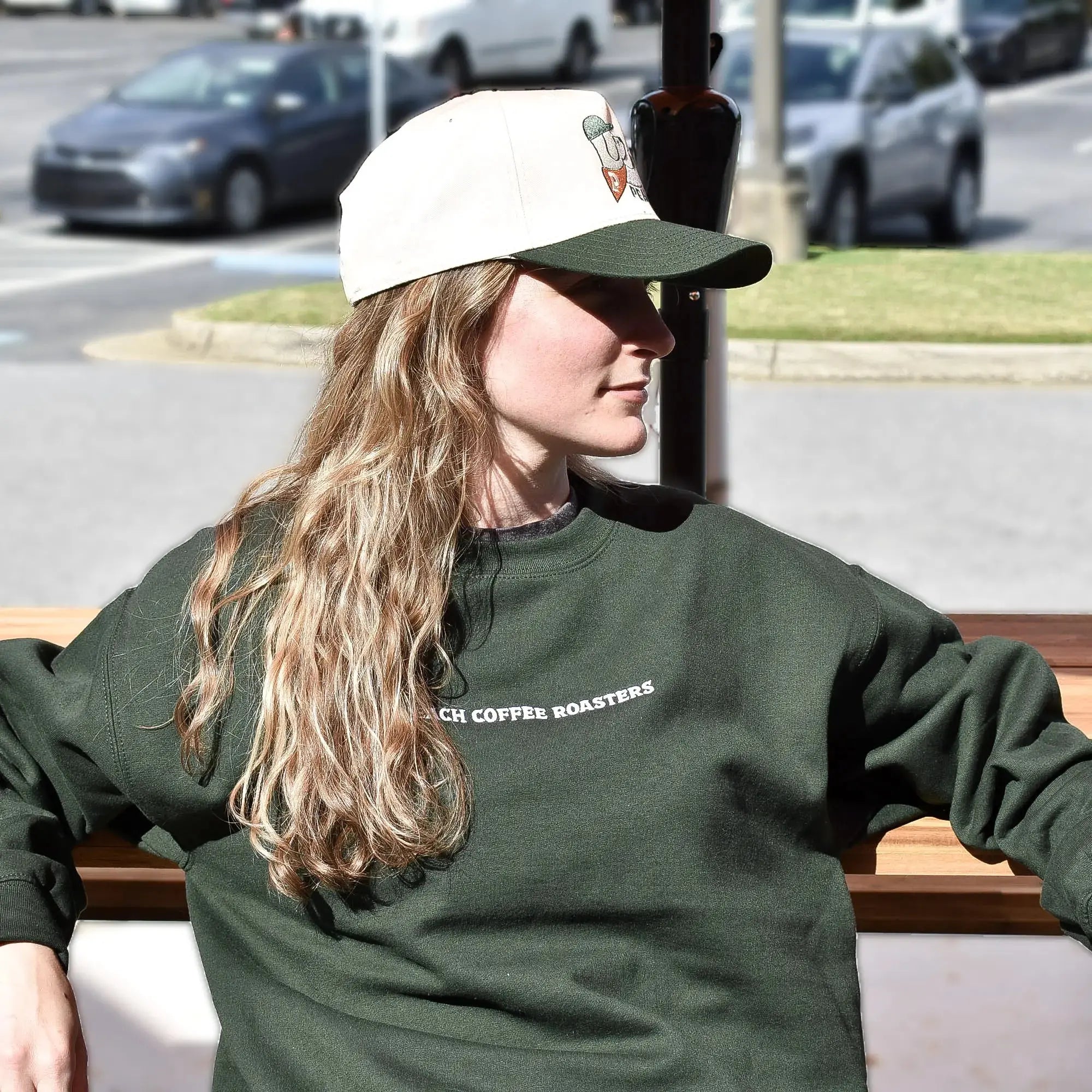 Peach Crewneck Sweatshirt WS Peach Coffee Roasters